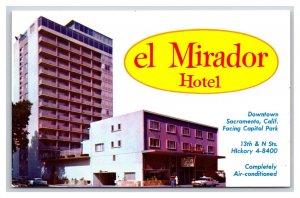 El Mirador Drive-In Hotel Sacramento California CA UNP Chrome Postcard  H25