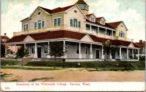 Postcard Dormitory of the Whitworth College in Tacoma, Washington