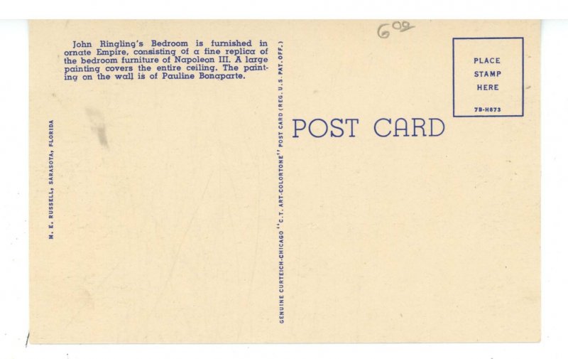 FL - Sarasota. The Ringling Mansion, Master Bedroom