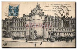 Postcard Old St Germain en Laye Castle XVI century entrance to the Museum and...