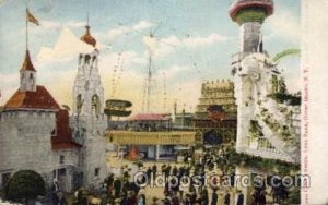 Luna Park Circle Swing Coney Island, New York USA Amusement Park 1908 some co...