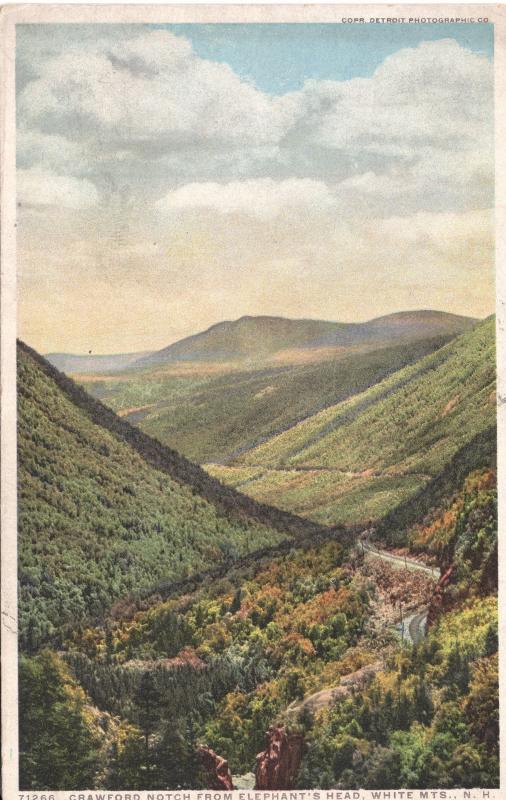 US    PC2216  CRAWFORD NOTCH FROM ELEPHANT'S HEAD, WHITE MOUNTAINS, NH