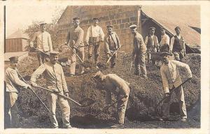1916 Germany Work Group Gard Korps Feldpost Cancel RPPC Postcard
