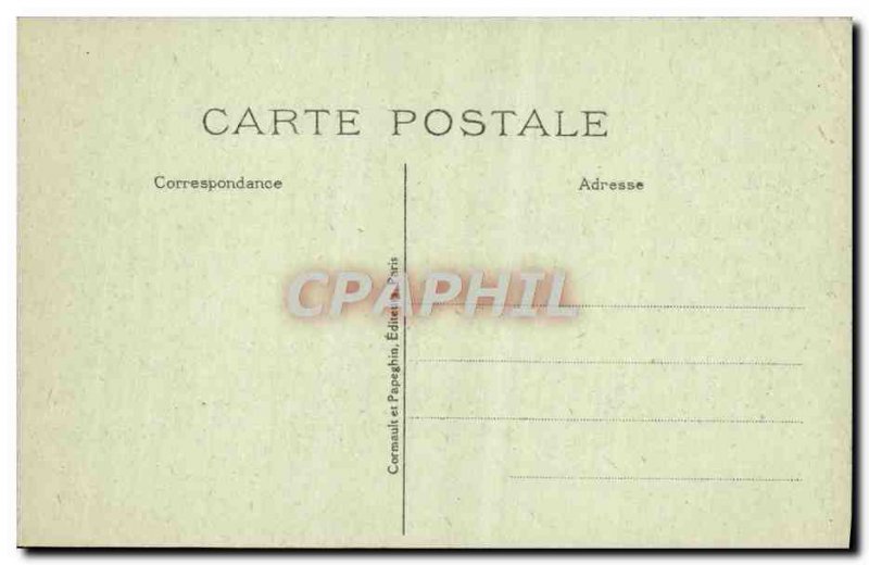 Old Postcard Panorama Versailles Chateau and Park Caught in Flight