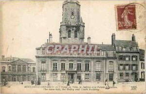 Old Postcard Boulogne sur Mer Hotel de Ville The Belfry and the Palace of Jus...