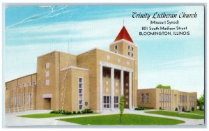 Bloomington Illinois IL Postcard Trinity Lutheran Church Missouri Synod c1940