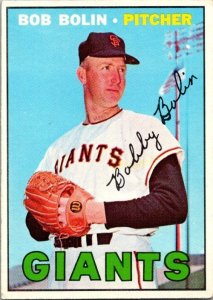 1967 Topps Baseball Card Bob Bolin San Francisco Giants sk2221