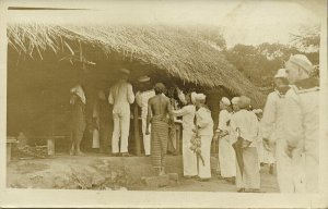 ceylon, COLOMBO, Great White Fleet Sailors Shopping (1908) RPPC Postcard