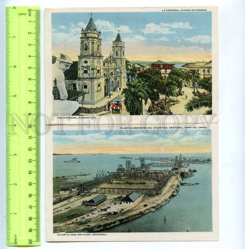 290735 PANAMA CANAL Vintage set of 16 views & ships in COVER