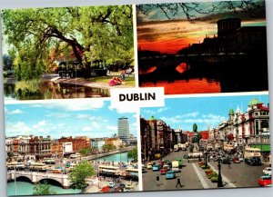 Postcard Ireland Dublin multiview