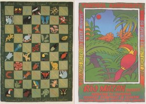 Ecuador Rainforest 2x Political 1980s Postcard s