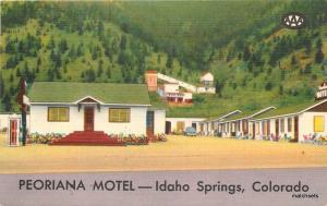 1940s Peooriana Motel IDAHO SPRINGS COLORADO Colorpicture postcard 12572