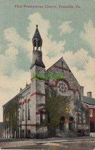 Postcard First Presbyterian Church Pottsville PA