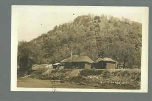 Glen Haven WISCONSIN RPPC c1910 DEPOT nr Prairie du Chien MISSISSIPPI RIVER