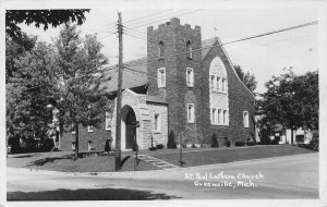 J83/ Greenville Michigan RPPC Postcard c40s St Paul Lutheran Church 272