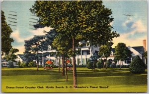 Myrtle Beach South Carolina SC, 1939 Ocean-Forest Country Club, Vintage Postcard