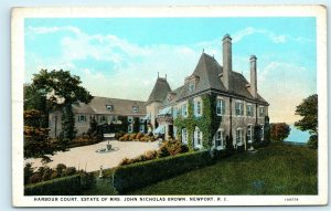 Harbour Court Estate Mrs. John Nicholas Brown Newport RI Vintage Postcard E23