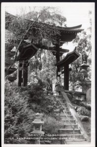 California SAN FRANCISCO Golden Gate Park Oriental Tea Garden RPPC EKC1939-1950