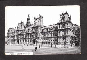 France Paris Hotel de Ville Postcard Carte Postale