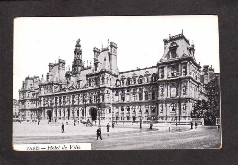 France Paris Hotel de Ville Postcard Carte Postale