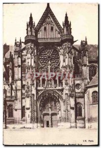 Old Postcard Senlis La Cathedrale South Portal