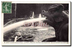 Old Postcard Parc de St Cloud Tete Chimere and Toads of the Grand Cascade Frog