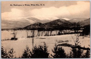 Mount Washington In Winter White Mountains New Hampshire NH Attraction Postcard