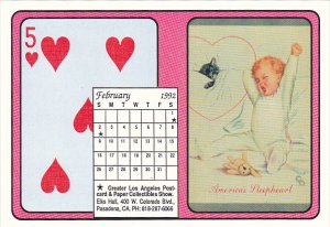 1992 Playing Card Calendar Series February