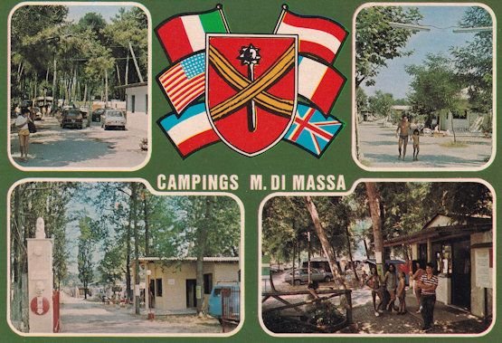 Campings Marina di Massa Italy 1980s Postcard