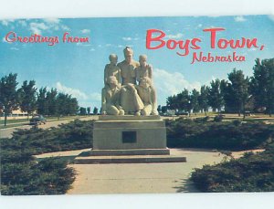 Pre-1980 MONUMENT SCENE Boys Town - Near Omaha Nebraska NE AE7061
