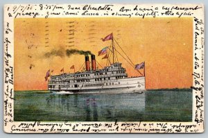 Steamer  Kingston  1905    Postcard
