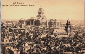 Belgium Brussels, Bruxelles Panorama Palais de Justice Vintage Postcard C136