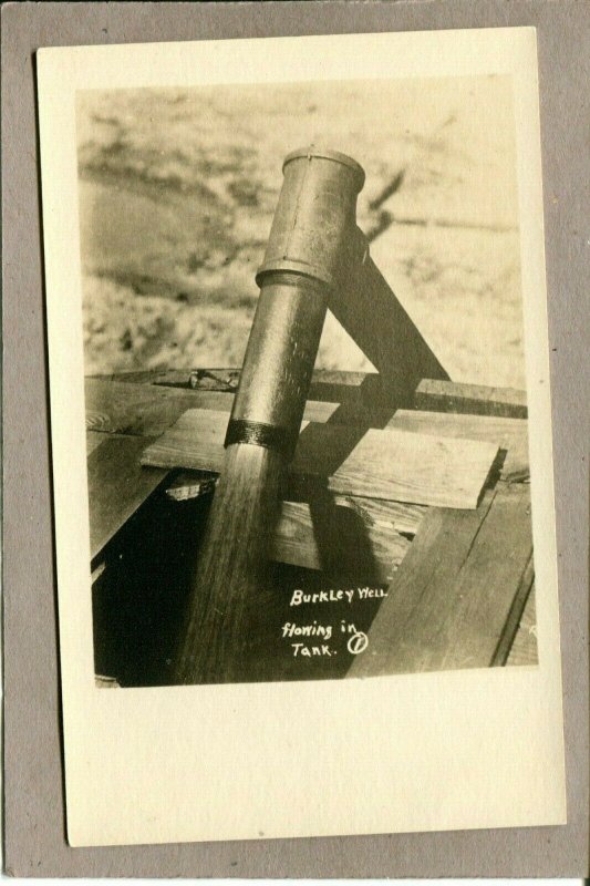  Postcard Burkley Well Flowing in Tank Real Photo RPPC c1930s 2694N