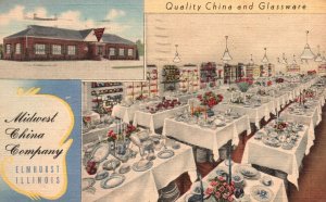 Vintage Postcard 1946 Modwest China Company Quality Glassware Elmhurst Illinois