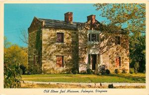 Palmyra Virginia~Old Stone Jail Museum~Wagon Wheel 1969 Postcard