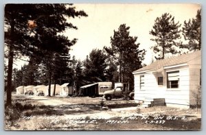 RPPC  St. Ignace  Michigan  The Pines Motor Court  Truck With Advertising