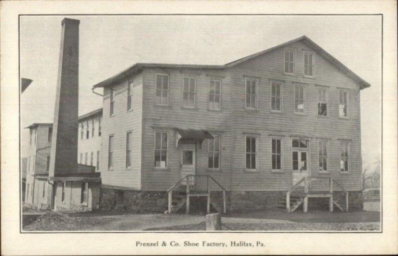 Halifax PA Prenzel & Co Shoe Factory c1910 Postcard