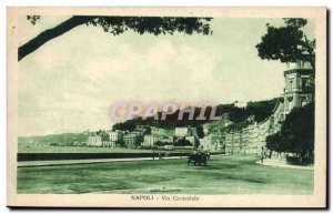 Italy Napoli italia Old Postcard Via Caracciolo