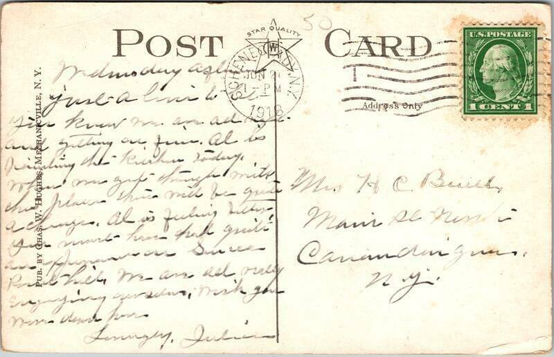 1918 Rugby Corner Stratford Road Schenectady,NY New York Vintage Postcard