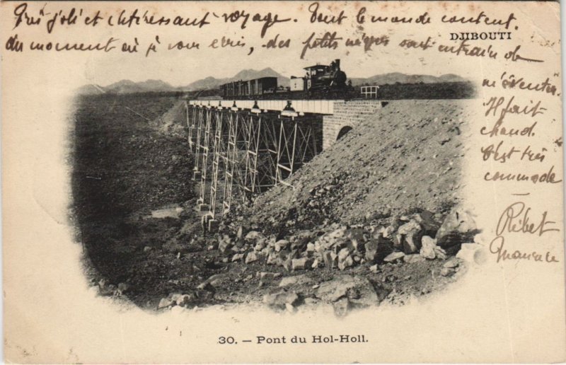 PC RAILWAY PONT DU HOL-HOLL DJIBOUTI SOMALIA (A23836)