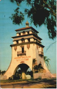 VINTAGE POSTCARD CAMPANILE AGUA CALIENTE RACE TRACK TIJUANA MEXICO