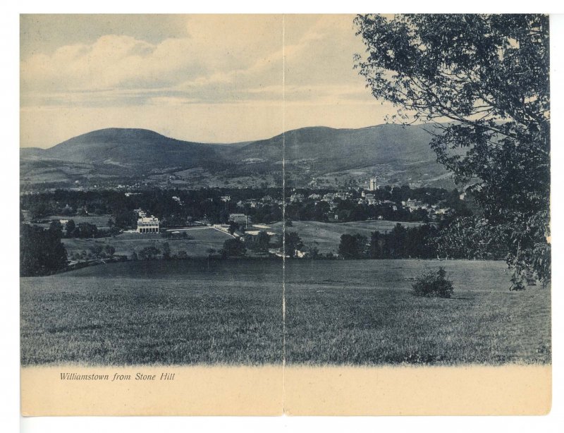 MA - Williamstown. Town View from Stone Hill ca 1904 (fold-out 7.25 X 5.5)