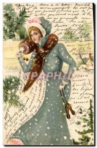 Old Postcard Fantasy Illustrator Woman