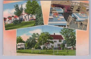 Highfield Court Cottages, Winsloe, Prince Edward Island, Vintage Chrome Postcard