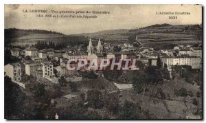 Old Postcard Louvesc General view taken from Cimetiere Cure highly frequented...