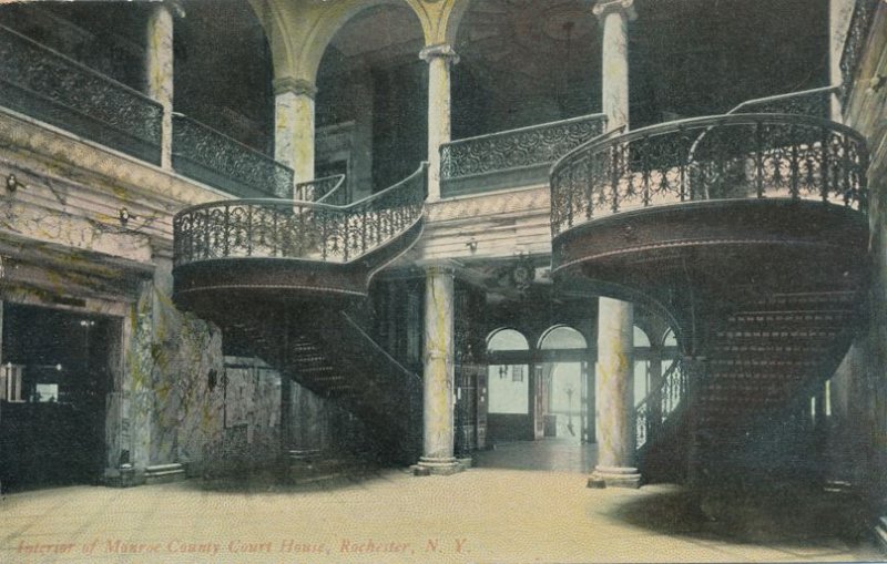 Rochester NY, New York - Interior Monroe County Court House - pm 1915 - DB