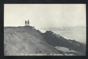 RPPC POINT BARROW ALASKA THE TIP OF NORTH AMERICA REAL PHOTO POSTCARD