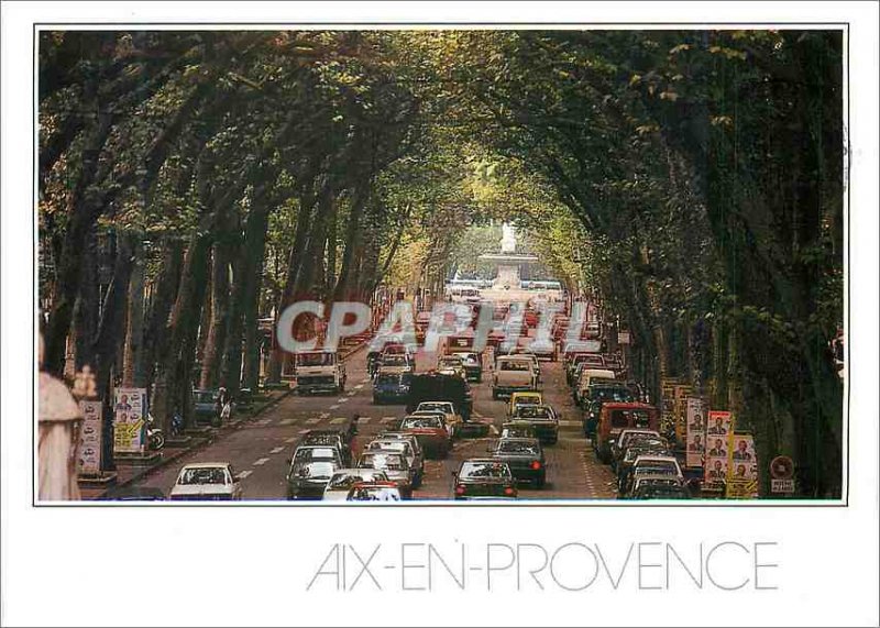 Modern Postcard Aix en Provence Mirabeau Court