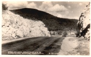 Vintage Postcard Real Photo Crab Orchard Mountain US 70 Cumberland Plateau RPPC