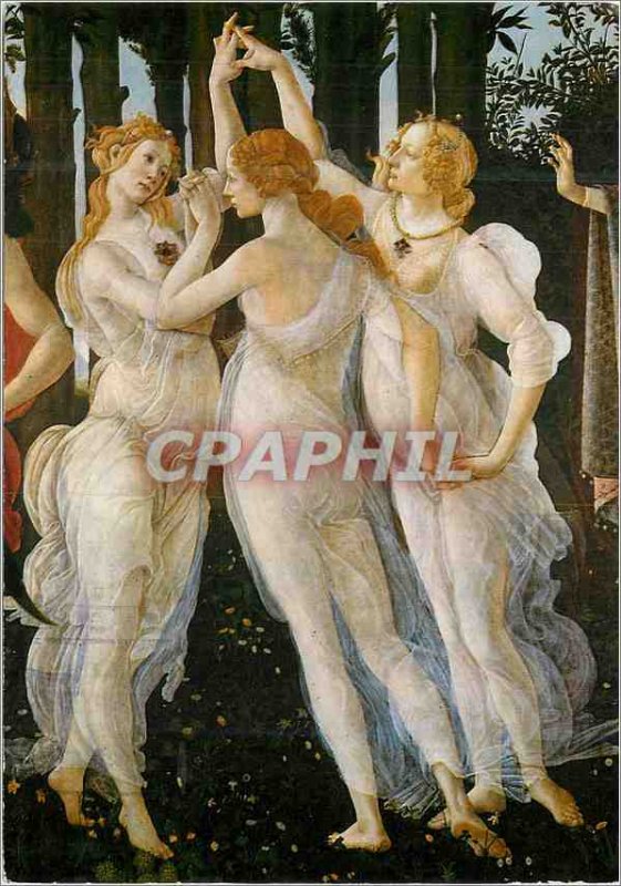 Postcard Modern Firenze Uffize Sandro Botticelli Spring detail The Three Graces